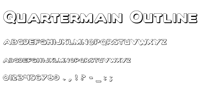 Quartermain Outline font
